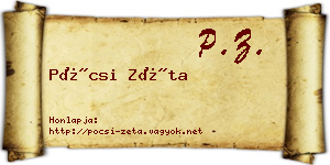 Pócsi Zéta névjegykártya